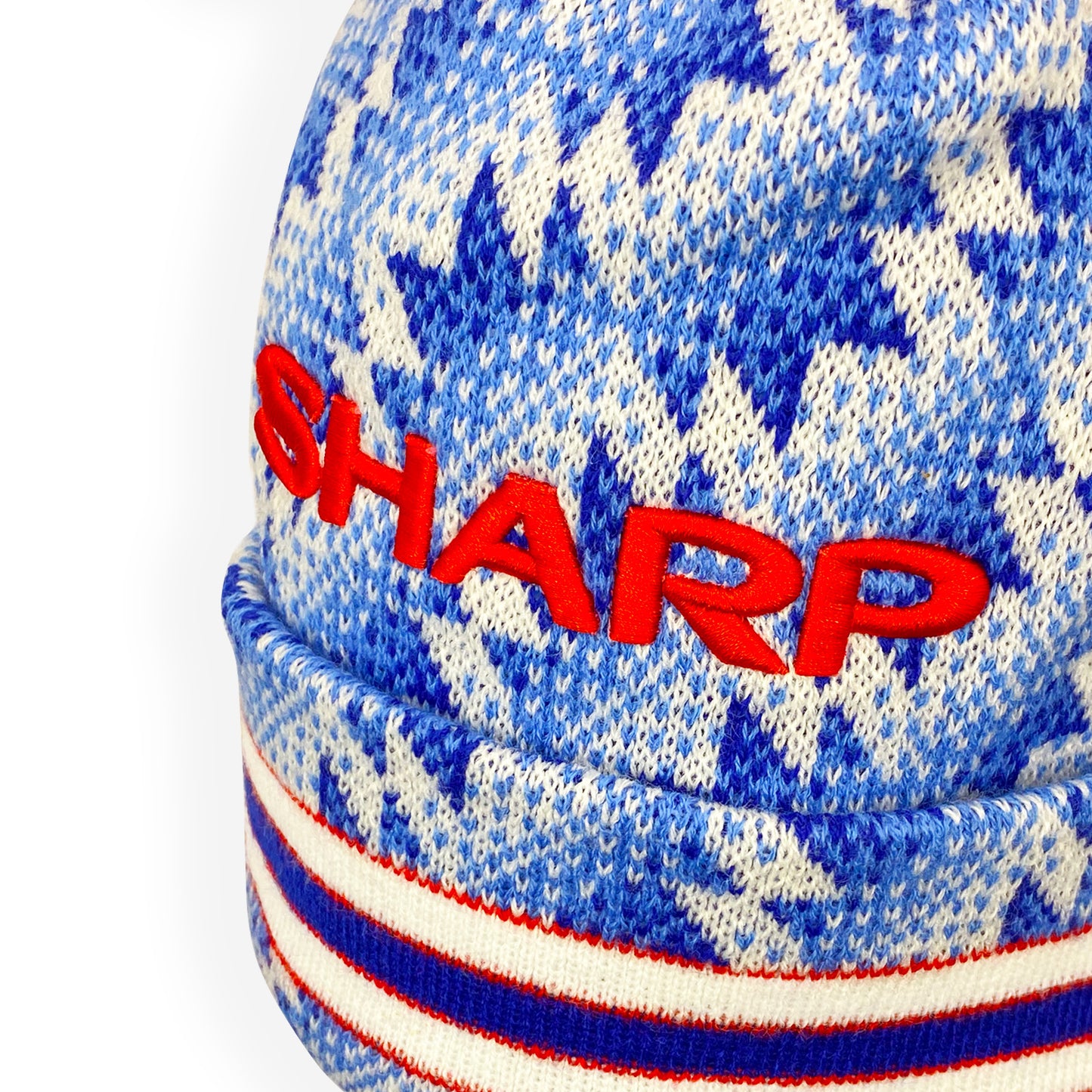 Retro Bobble Hat United 1990 Away Kit Colours - Blue