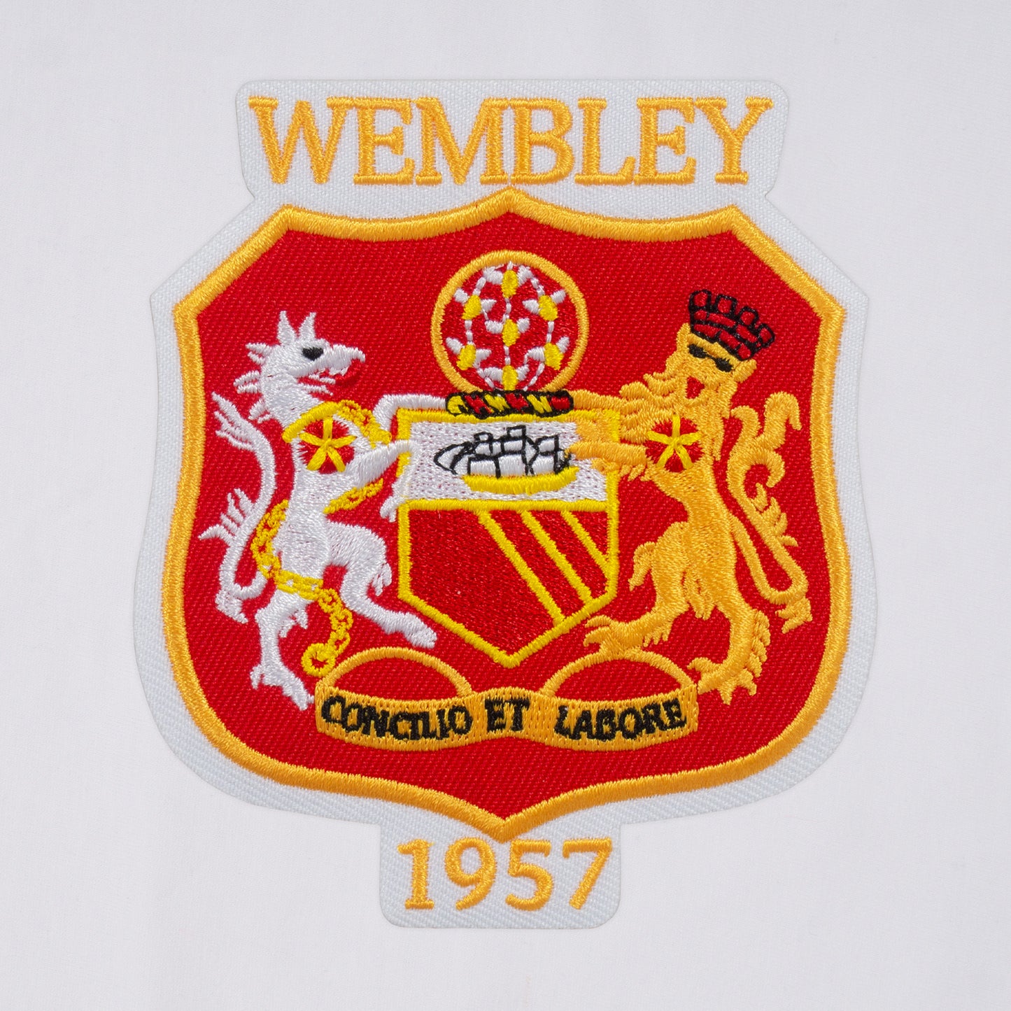 White V-Neck Wembley 57 Crest